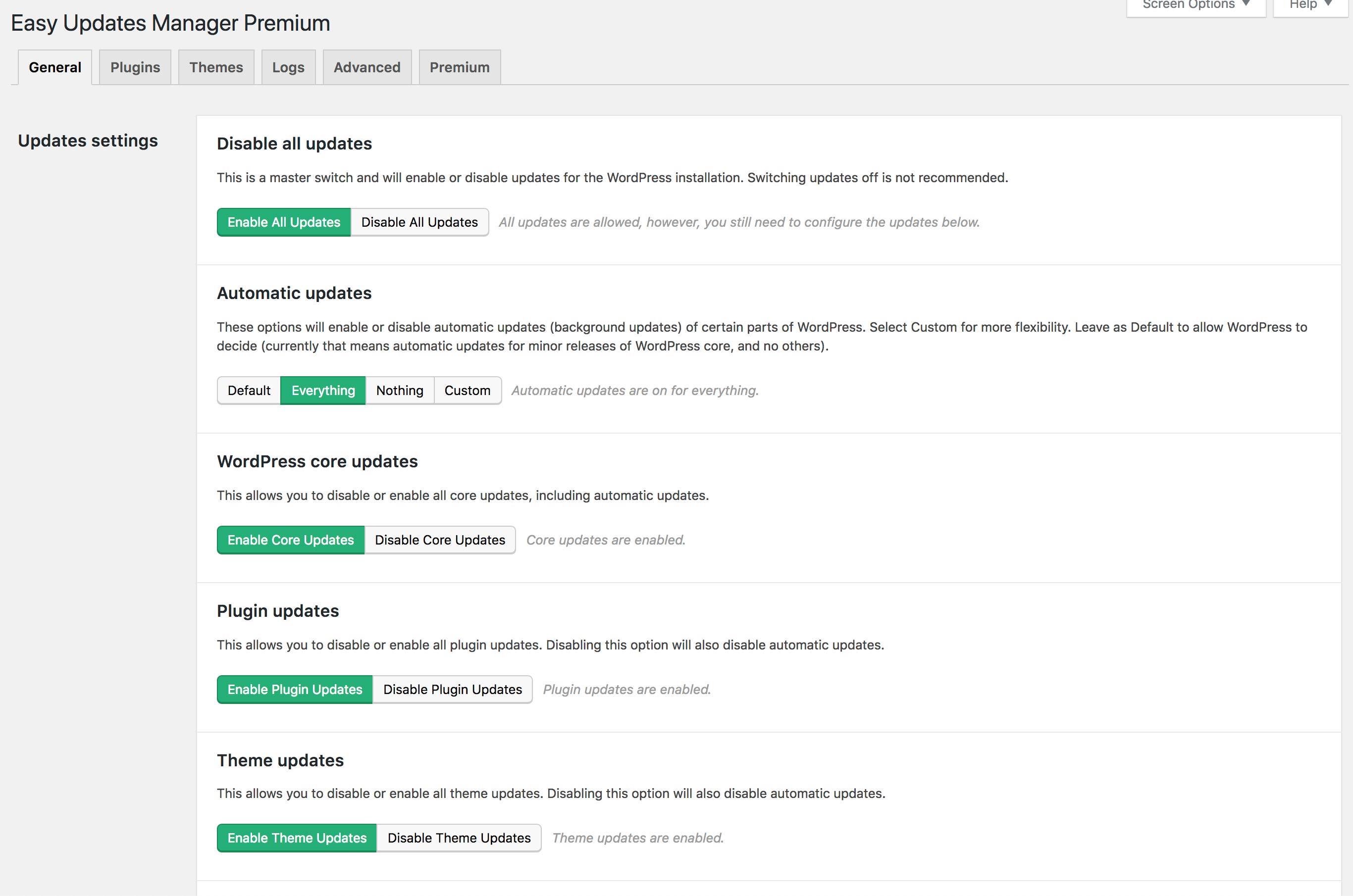 Easy Updates Manager Premium v9.0.10 WordPress更新全局管理插件 高级版