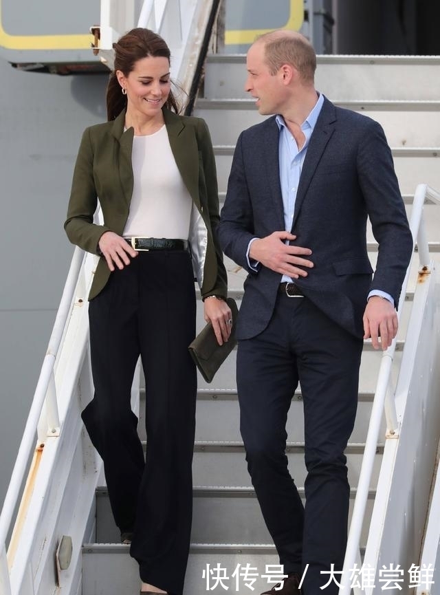 王妃|凯特王妃终于穿阔腿裤,搭配橄榄绿西装气质开挂,换个发型更惊艳