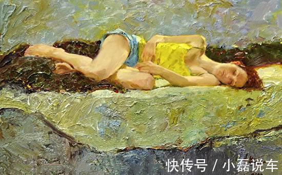 绘画$水灵秀气的美国女性人体油画，真可谓朱粉不深匀，闲花淡淡香