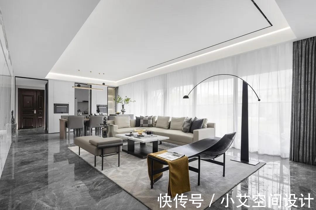 贯穿|170㎡现代时尚设计,贯穿整个空间