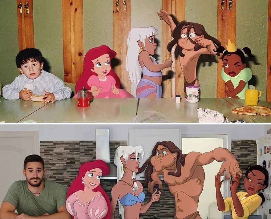 现实生活中|他将迪士尼动画明星“请”进家门,一系列小插曲,令人捧腹