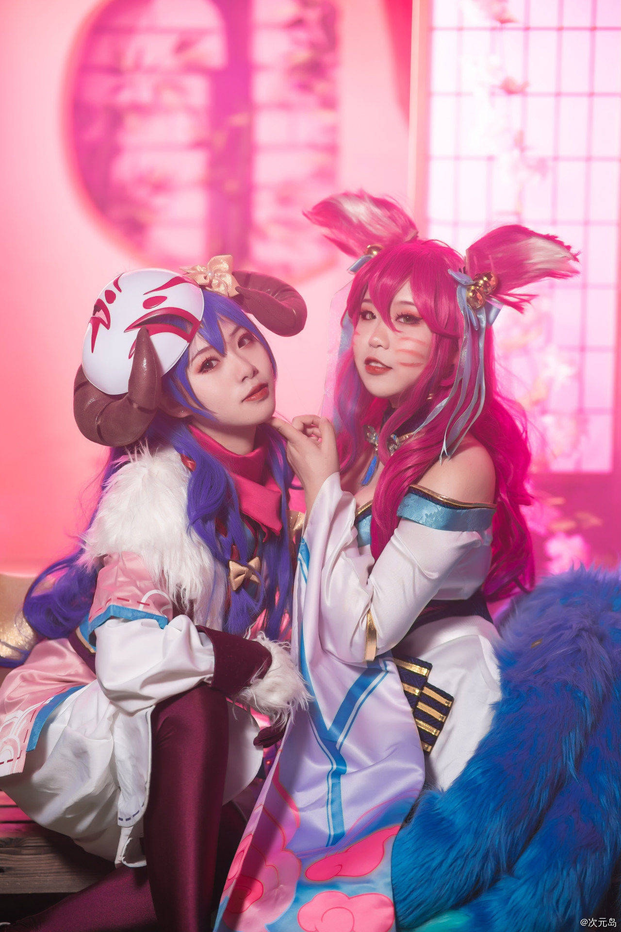 cospl英雄联盟LOL 灵魂莲华阿狸cosplay