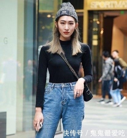 街拍:紧身还是宽松,牛仔裤街头速揽