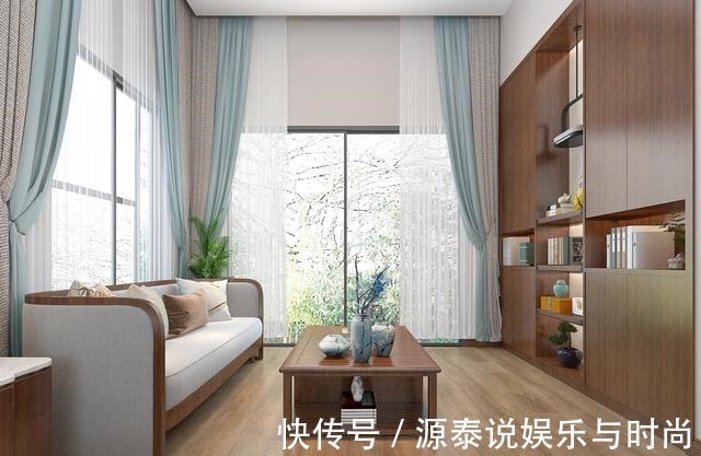 胡桃木|男主坚持要装中式风，以胡桃木搭配灰色调，效果出来引太多人模仿！