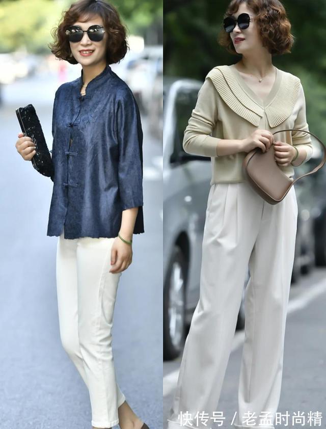裤长 阔腿裤过时了,今年秋季流行“拖地裤”,五六十岁的女人穿好美