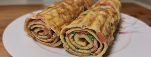 早餐|鸡蛋别只煮着吃,做营养好看的鸡蛋卷,一卷一切,从此早餐不用愁