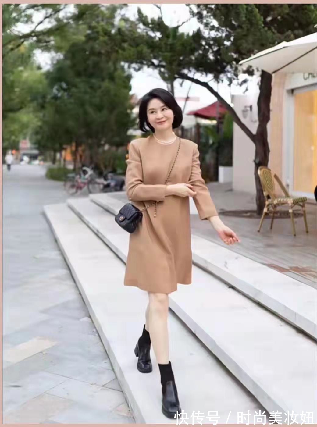 连衣裙|50岁女人穿搭要“贵气”,不信你看她,靠穿搭赢得体面又优雅