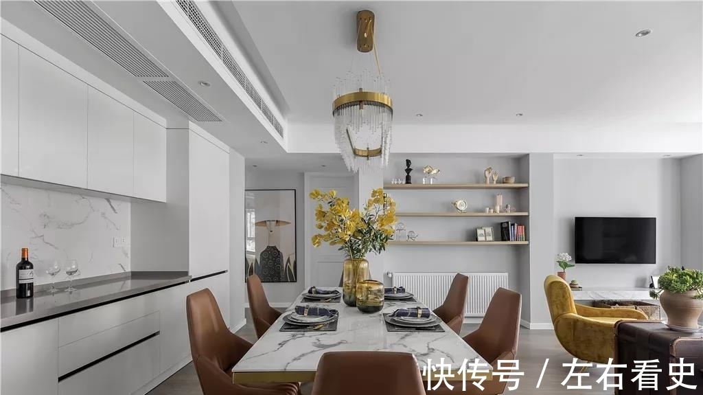 轻奢风|140平户型,现代轻奢风,精致又舒适