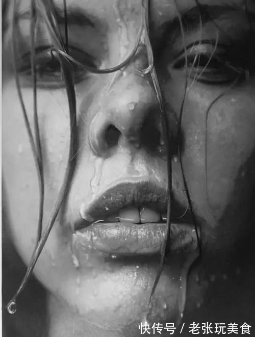 素描$超写实铅笔素描!超细腻的铅笔人物画!