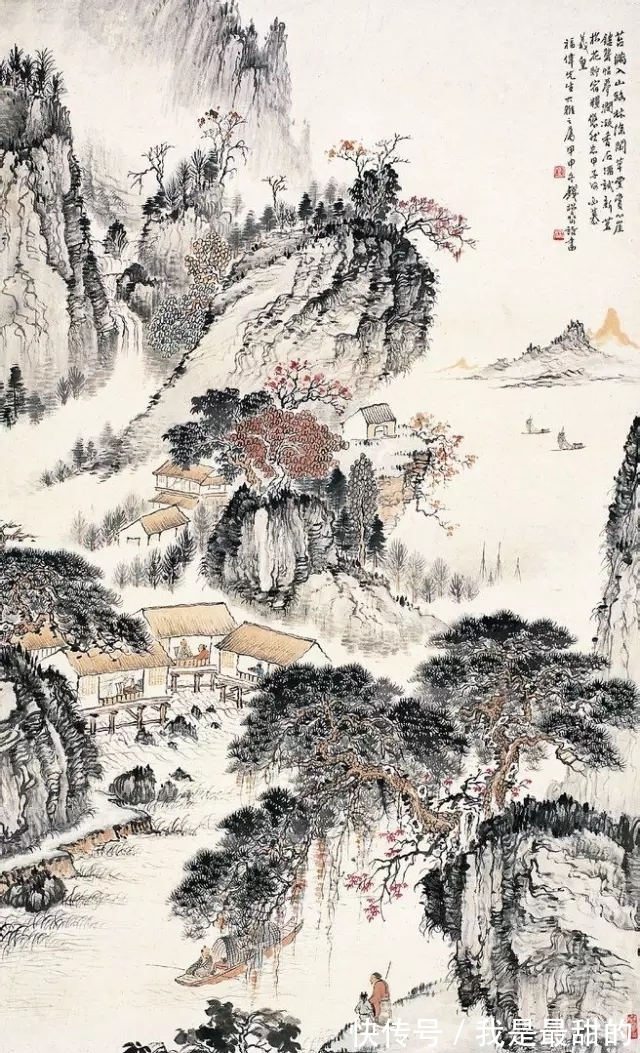 新国画@“新国画”以前他怎么画画?钱松嵒早期山水画