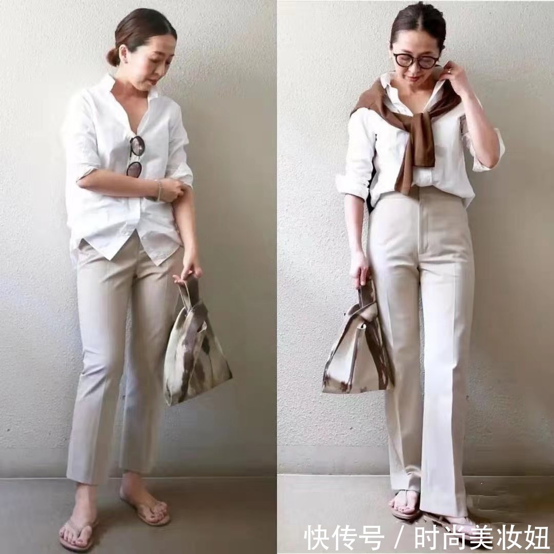 搭配|这才是50岁女人该有的打扮,学博主无龄感穿搭,简约高级又显气质