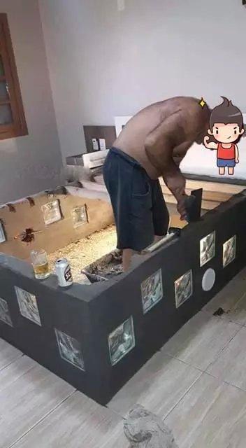 齐家奶茶|越来越多人不买床,自己动手用红砖砌床,效果完胜成品床