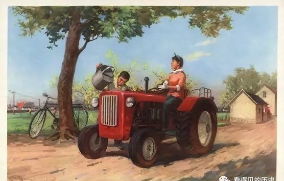 老版|老版宣传画:宣传画里的女拖拉机手