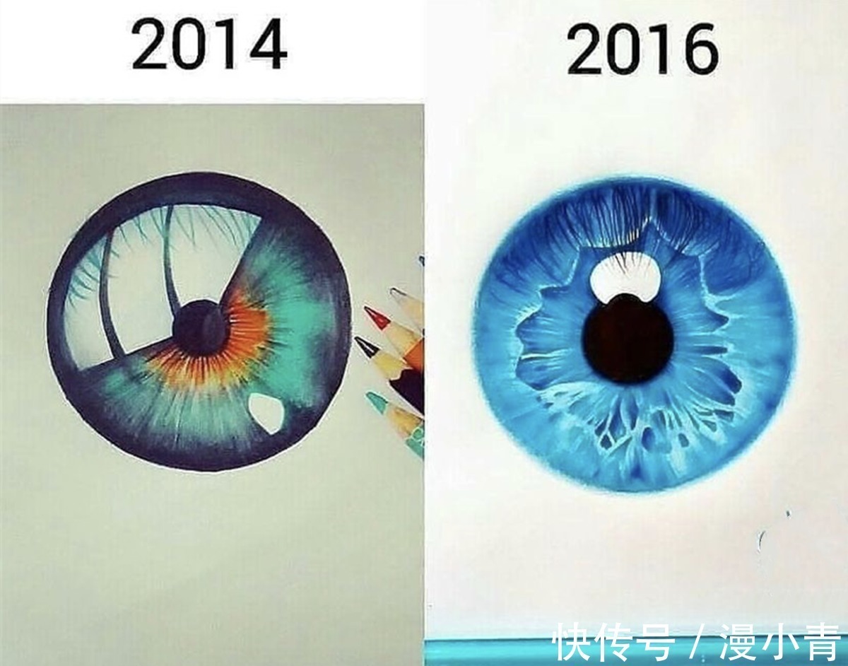 绘画!专注于画眼睛的画师,短短几年进步迅速,看起来更像是真的一样了