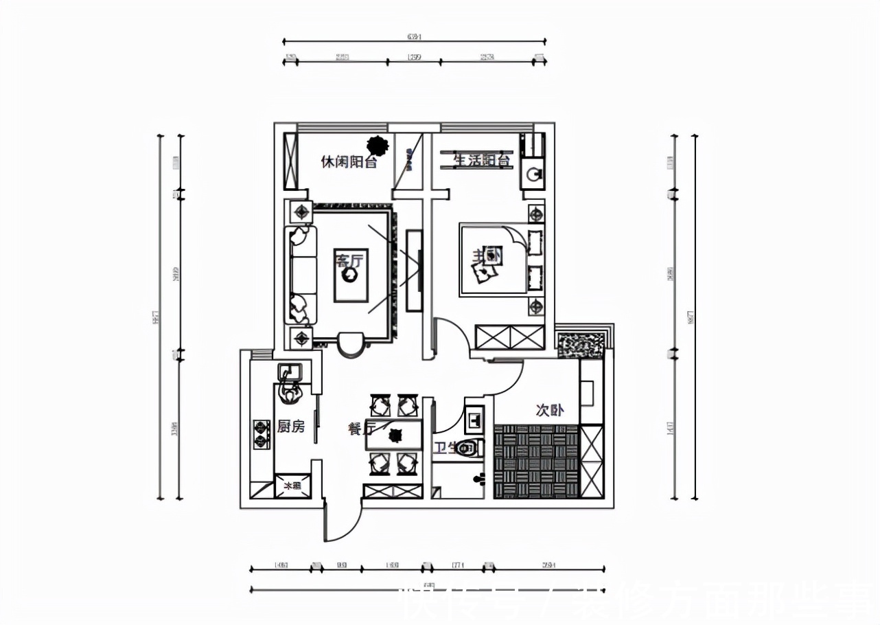 三幅画|90平现代简约风二居室,美观大方,有一种高级的时尚感