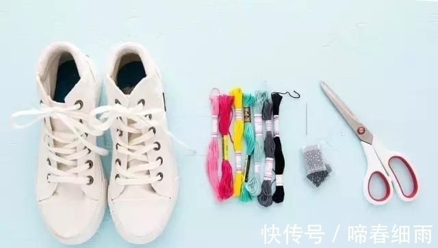 diy 小白鞋穿腻了?试下刺绣后的小白鞋,一样穿出“花”样!附教程