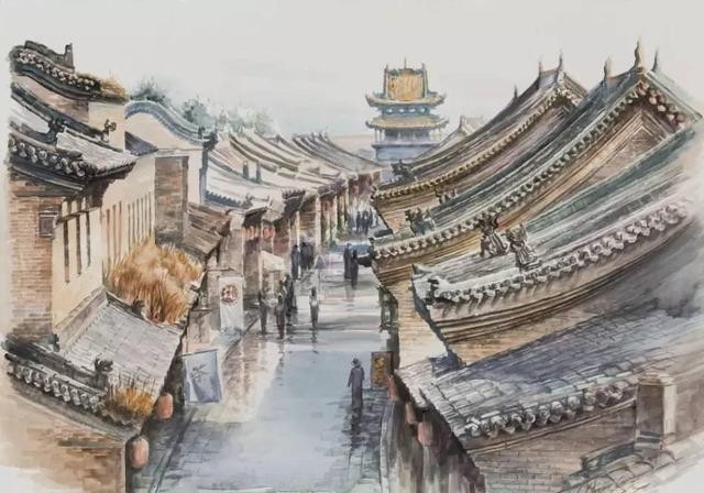 拴马石|旅美水彩艺术家李民笔下的中国风景画!他用艺术诠释“家”的味道