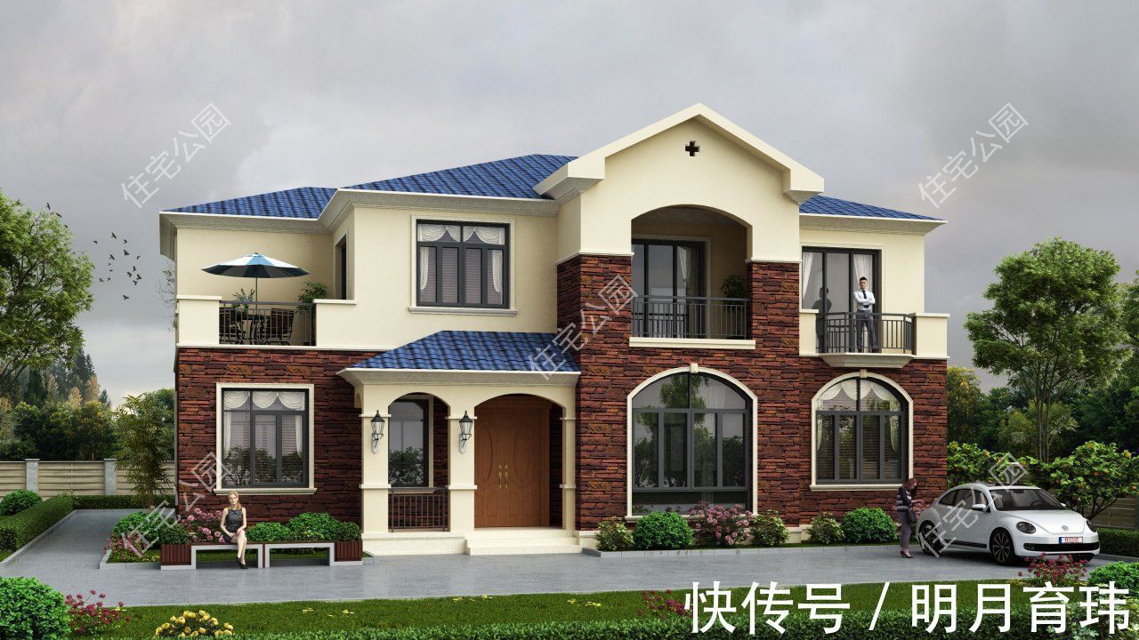 小院|这8套别墅图纸火了，第2套中式小院造价仅30万，第6套点赞50万