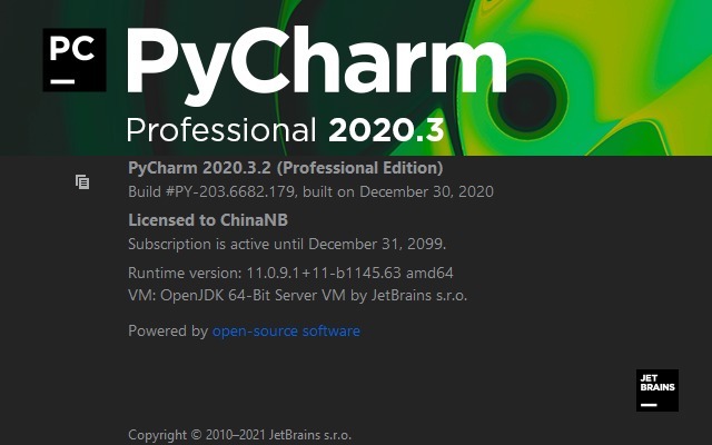 PyCharm Professional 2020.3.2 中文激活版