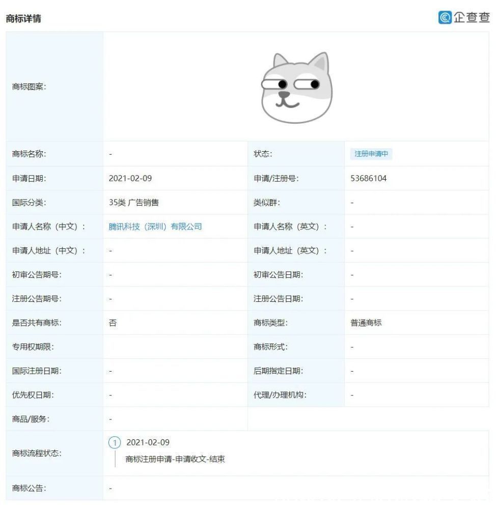k腾讯申请狗头商标，网友吐槽，不会以后发个表情，都得冲会员吧