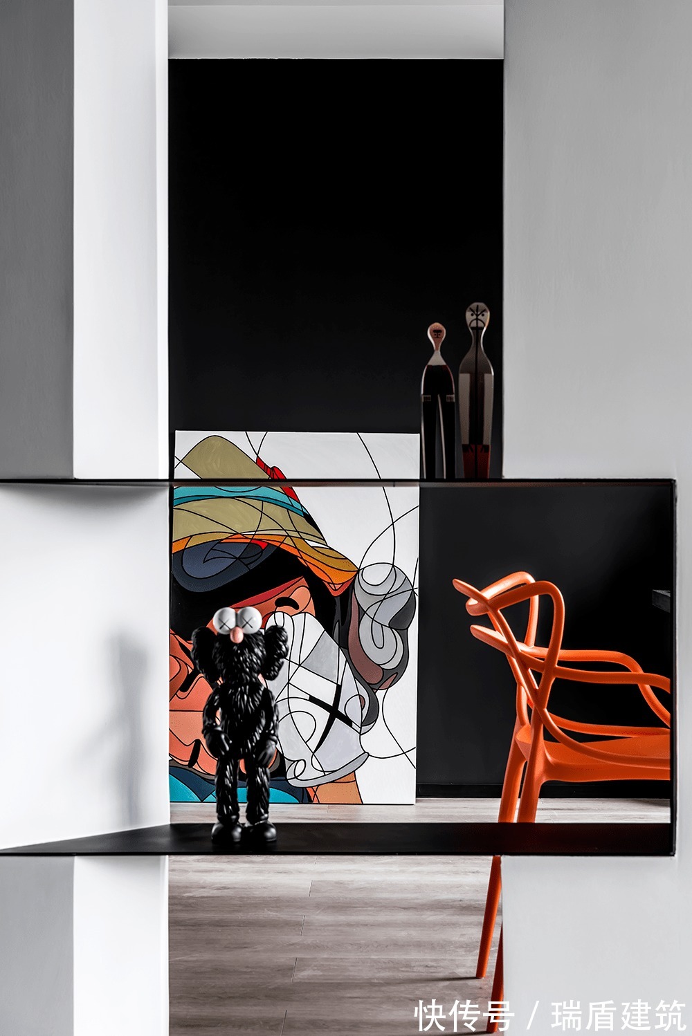 水泥板|120㎡简约高级黑，这样设计超有范！