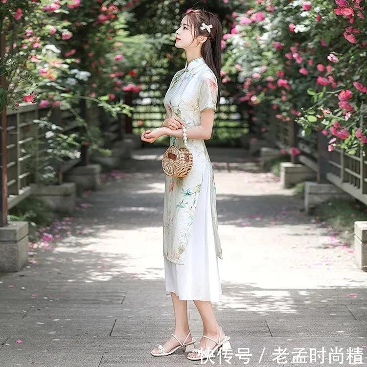 年轻女性|清凉一夏的改良旗袍裙,又仙又美让人惊艳,让人高挑曼妙格外动人