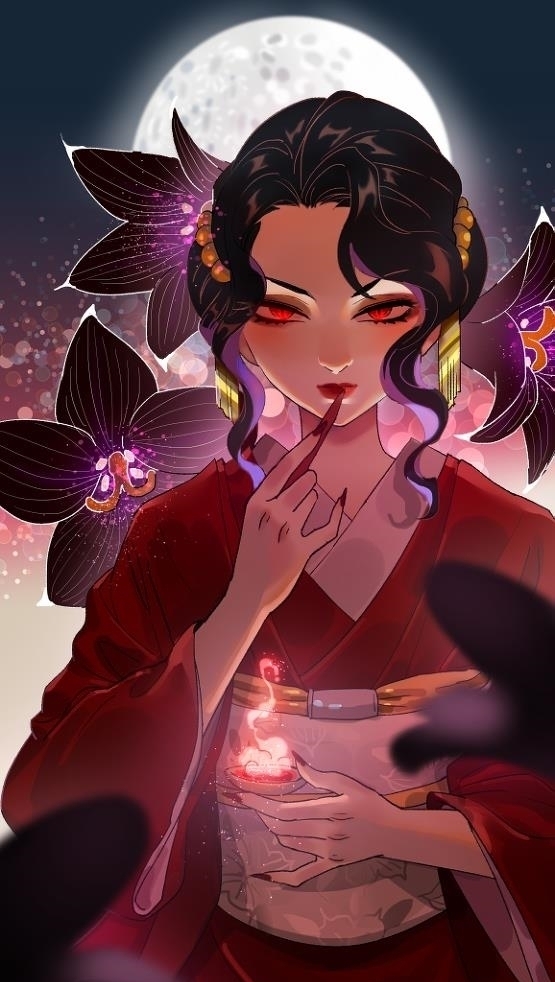 葛力姆乔|鬼灭之刃系列“鬼王”无惨的“娘化”插画,网友:我居然心动了?