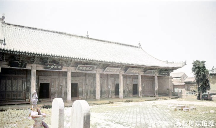 老照片：1930年代西安化觉巷清真大寺，楼台庭院，景色怡人