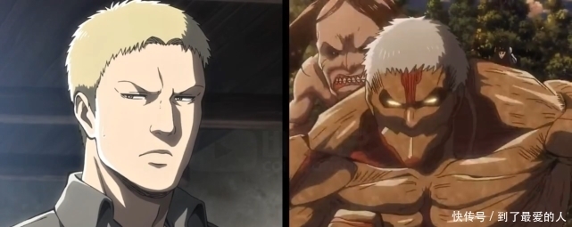 进击的巨人：巨人化前后对比图，莱纳彰显沉稳，艾伦形象过于奇异