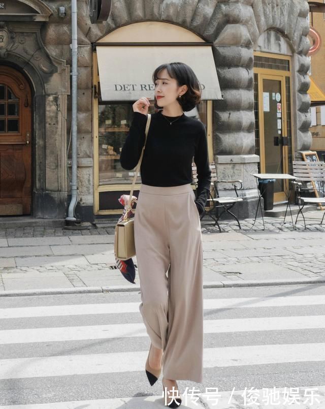 春季优雅的“知性风”显瘦穿搭,衬衣+高腰裤,打造你的专属美