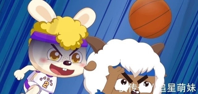 扣篮|喜羊羊与灰太狼:懒羊羊死盯兔可爱,兔可爱被逼出杀手锏三分扣篮