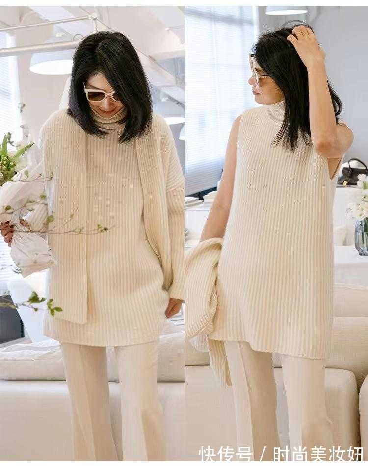 搭配|谁说“毛衣”穿不出高级感?看这位40岁姐姐的搭配,高级显气质