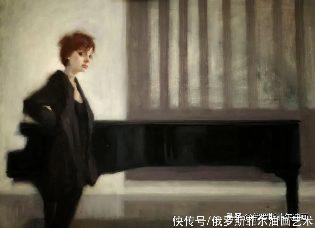 油画&美国画家桑德拉·弗朗德的油画里，充满了微妙而引人注目的情感