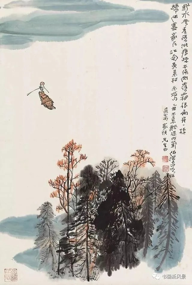 石鲁@不愧是大师!这小品画成了仙境!