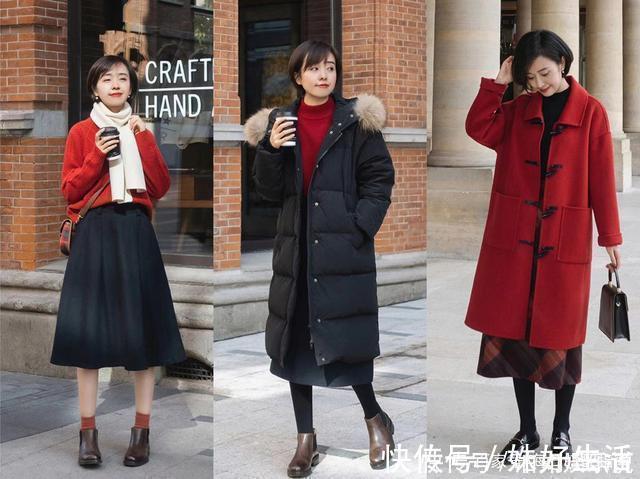 外套 最近火了一种“显高穿法”,叫“厚外套+包脚踝”,很适合小个子