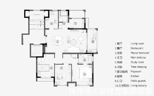 现代|138平现代风四居室,黑白灰的主色调完美承接、过渡了自然光线