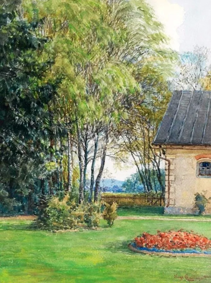 爱雨果!奥地利艺术大师,爱雨果·查勒蒙特的油画作品很清新自然!