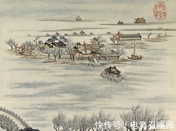 王原祁|对景写生,典雅唯美,张若澄绘《燕京八景》