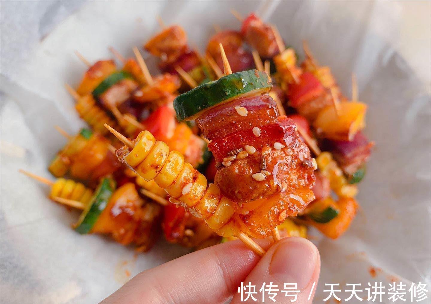 烧烤|最近超火的牙签烤肉串，在家就能轻松做，一口一串好吃停不下来