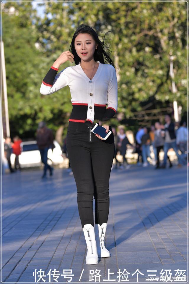 靴子|轻薄撞色针织衫,满满少女感,青春有活力