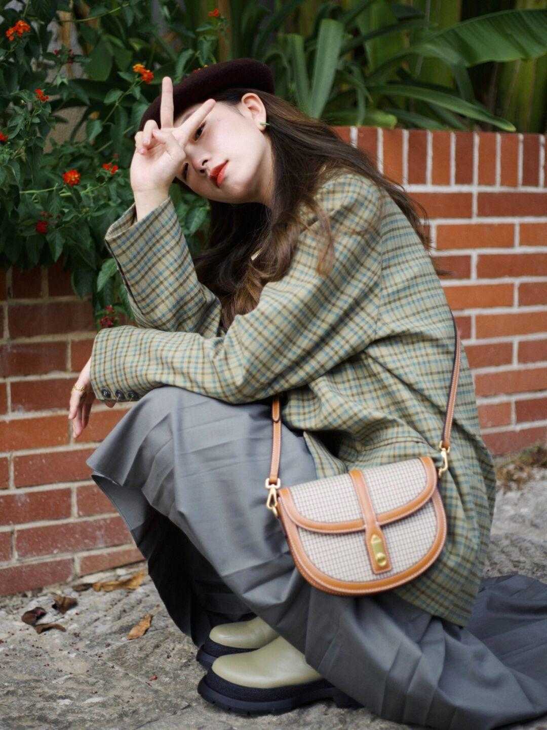 牛仔裤|格纹西装才是今年最in单品,配牛仔裤、半身裙都时髦,百搭又洋气