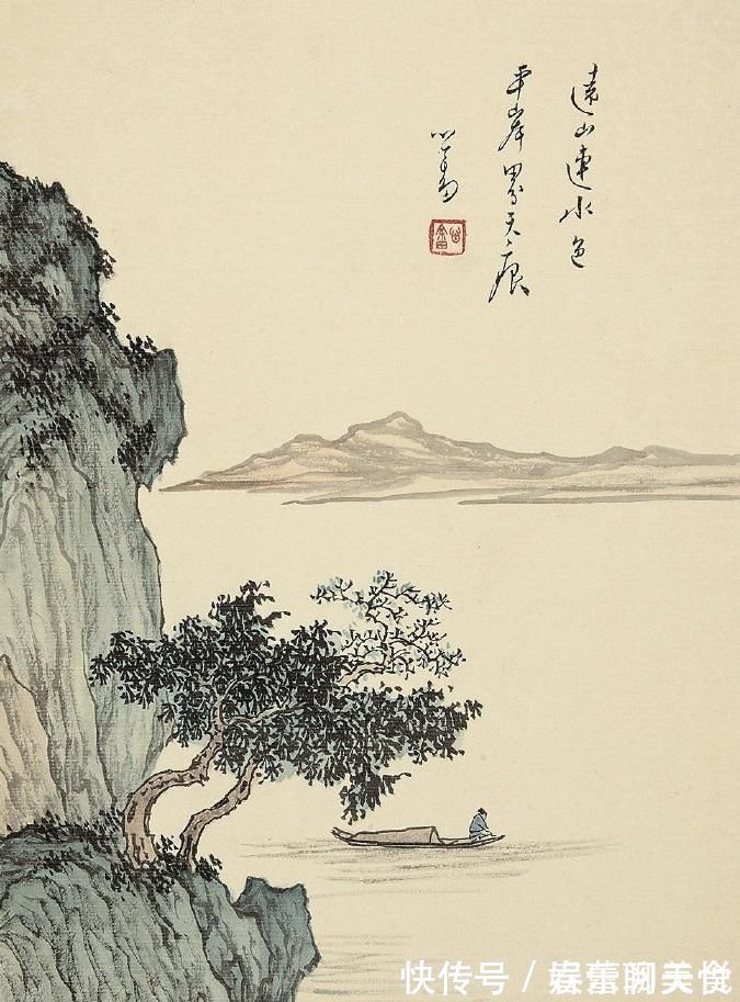 浅绛@溥儒绘画大器晚成,寄情山水有画必有诗,风格不输张大千