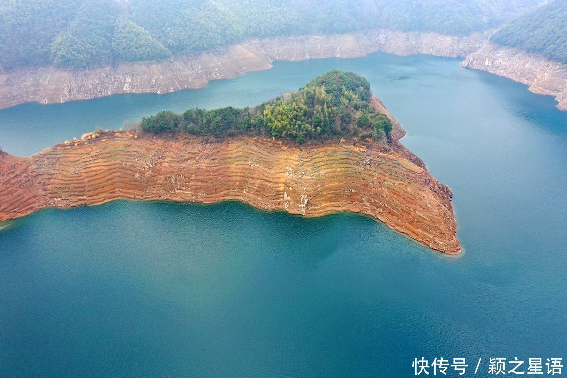 小岛将被淹没，枯水期的绝版风光，五十年一遇