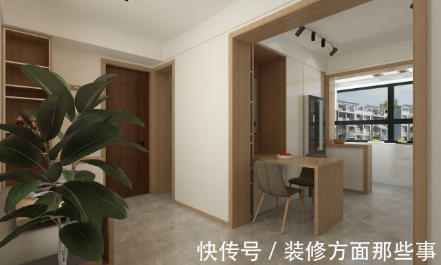 客厅|86平现代风三居室,原木+白色塑造幸福五口之家