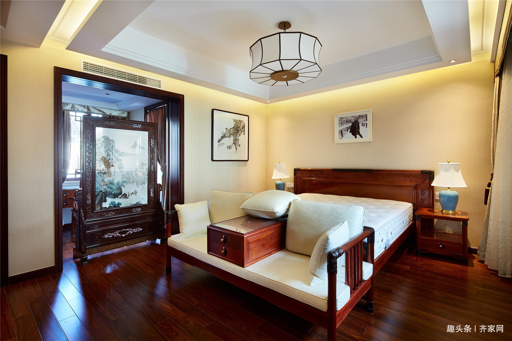 屏风|大户型中式之家,屏风古典家具相互辉映,呈现和谐,宁静之美