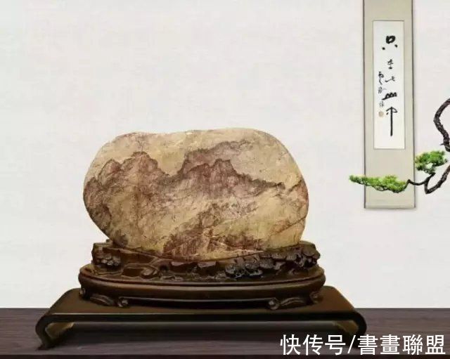 张大千#这些石头上的山水，张大千能画成这样不？