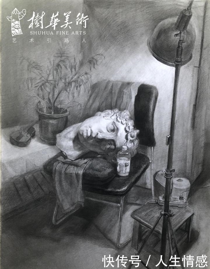 树华画室:素描石膏写生,养成正确的观察方法,培养基础造型能力