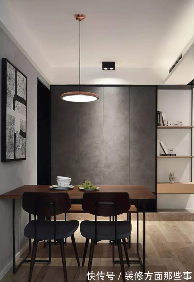 玄关|50平简约风公寓设计,整个客厅居然是哑光的