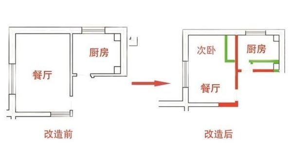 墙体|房子小？47㎡一居拆改变2居，美女设计师展示设计的魔力！