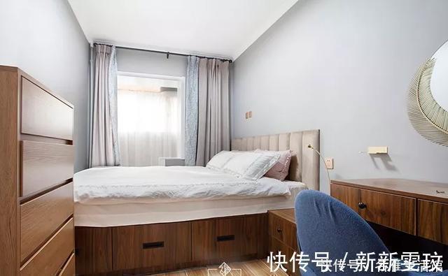 梳妆台|47㎡一室改两室,进门衣帽间,阳台变次卧,装出来比80㎡还要大